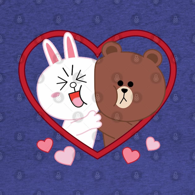 Brown & Cony Hug by FinelyTooned